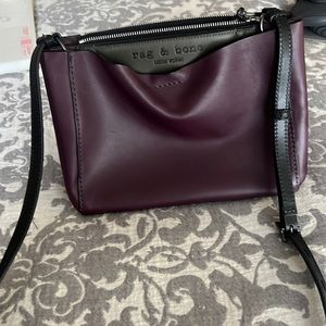 Rag and Bone Eggplant Passenger Crossbody Purse